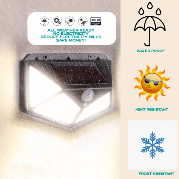 NUYA Solar Light Outdoor 4 Pack, 100LED - Image 3