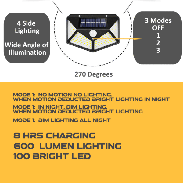 NUYA Solar Light Outdoor 4 Pack, 100LED - Image 4